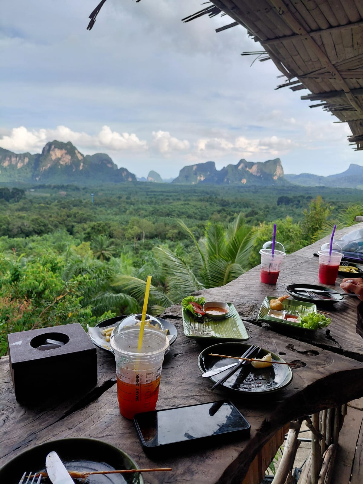 Lunch with mountain views at a Krabi viewpoint